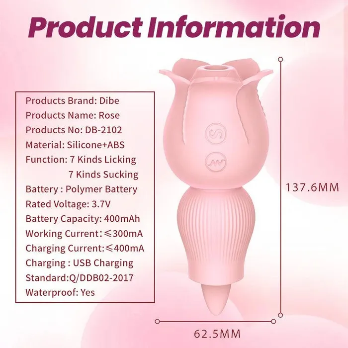 Vibrators Inyarose TongueSuck Rose Pleasure Toy