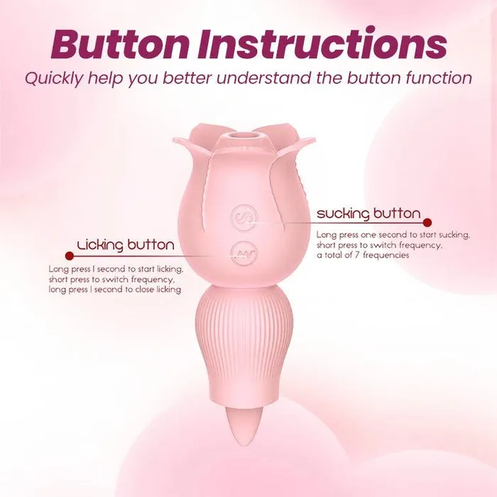 Vibrators Inyarose TongueSuck Rose Pleasure Toy