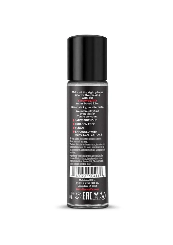 Wicked Aqua Water Based Flavored Lubricant Strawberry Wicked Aqua Lubricants