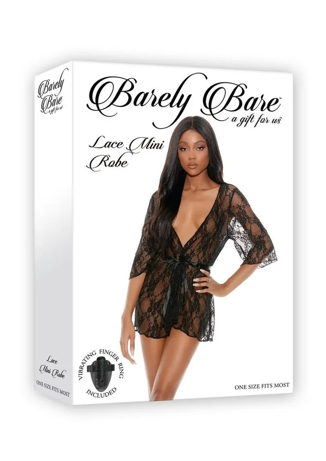 Barely Bare Lace Mini Robe Barely Bare Female Sex Toys