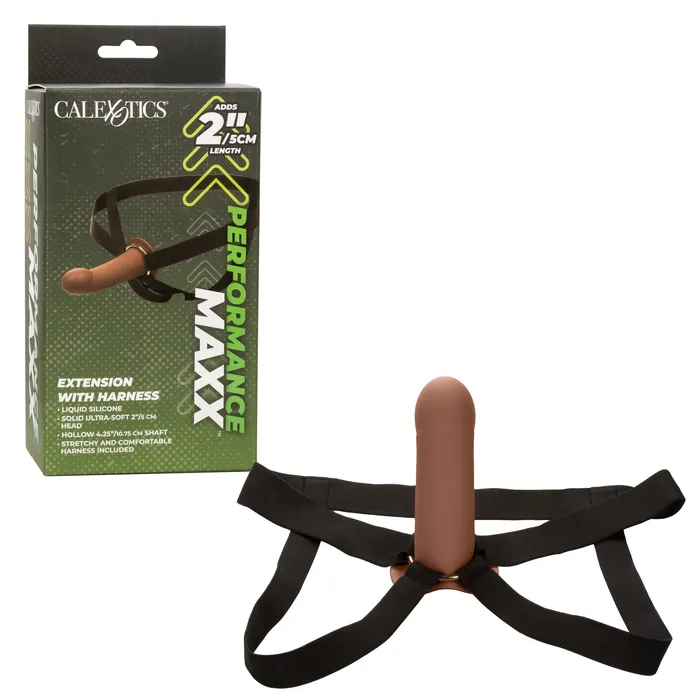 CalExotics Female Sex Toys Performance Maxx Extension With Harness Brown