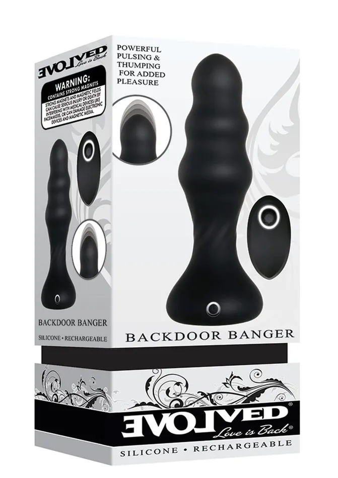 Female Sex Toys Evolved Backdoor Banger Silicone Rechargeable Anal Vibrator with Remote Control