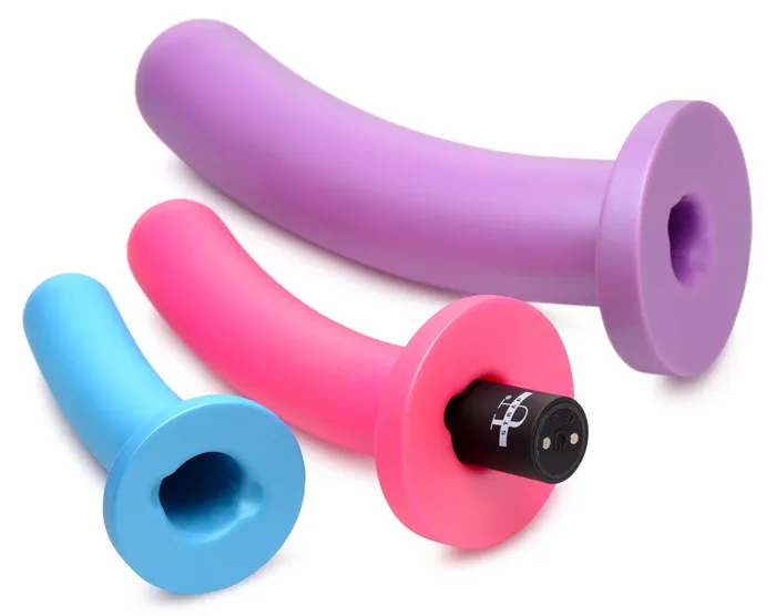 Female Sex Toys Triple Peg 28x Vibrating Silicone Dildo Set With Remote XR Brands Strap U Female Sex Toys Triple Peg 28x Vibrating Silicone Dildo Set With Remote XR Brands Strap U