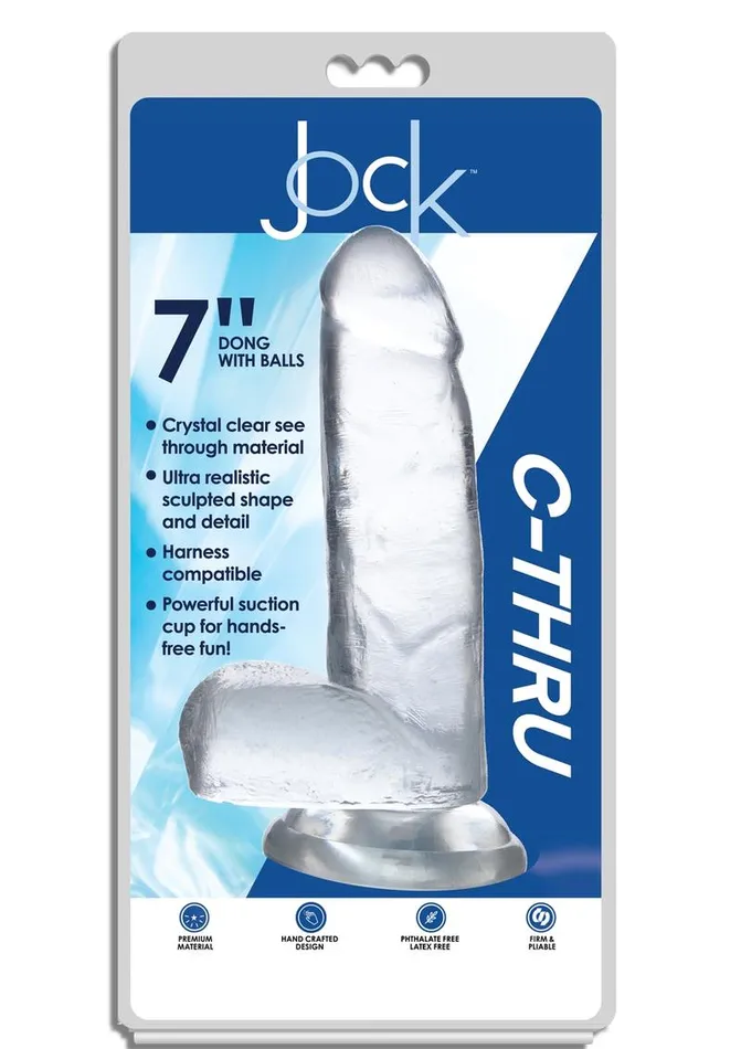 Jock CThru Realistic Dong with Balls Jock Dildos