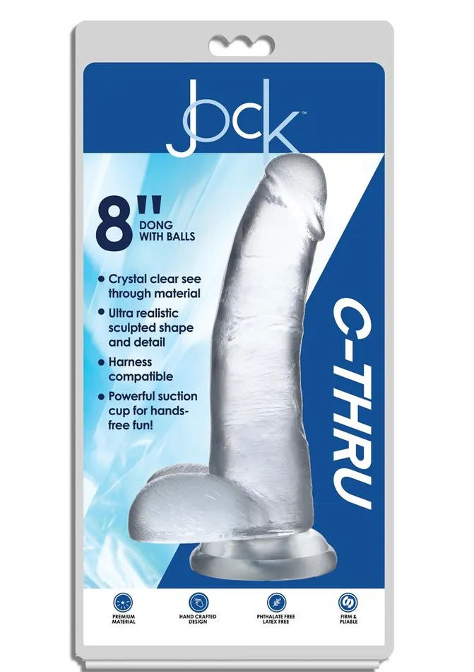 Jock CThru Realistic Dong with Balls Jock Dildos