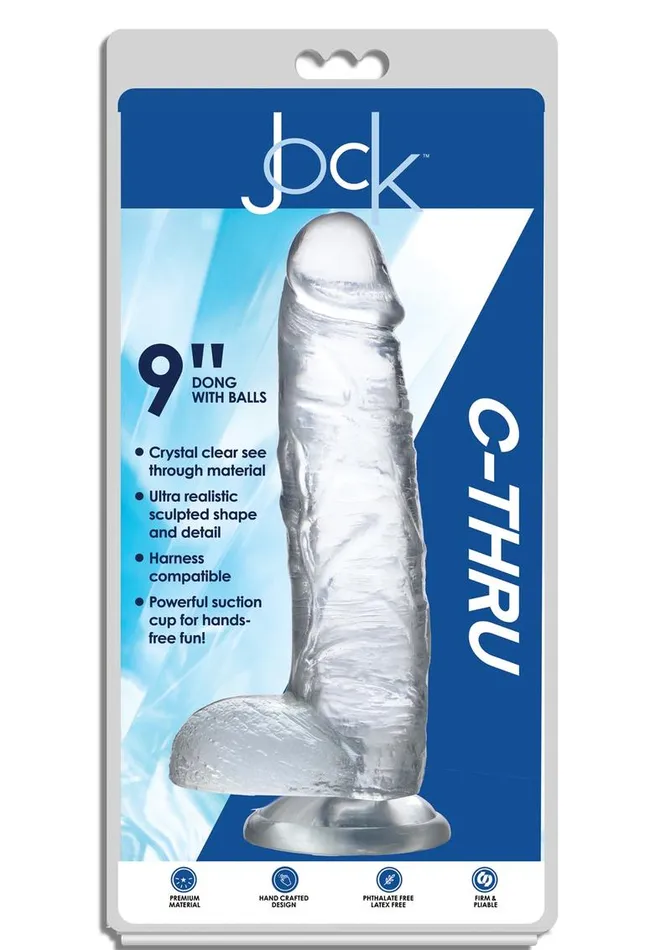 Jock CThru Realistic Dong with Balls Jock Dildos