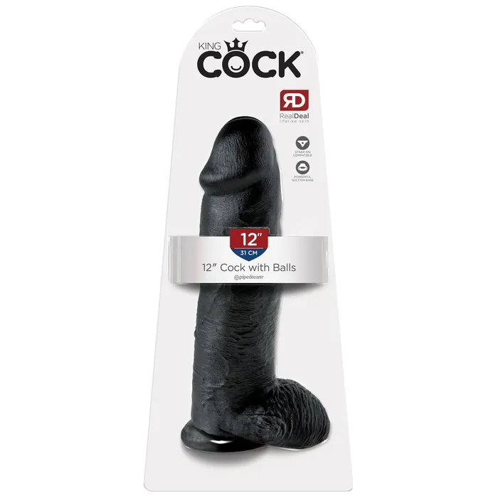 King Cock 12 Inch Cock With Balls Black Pipedream Dildos King Cock 12 Inch Cock With Balls Black Pipedream Dildos