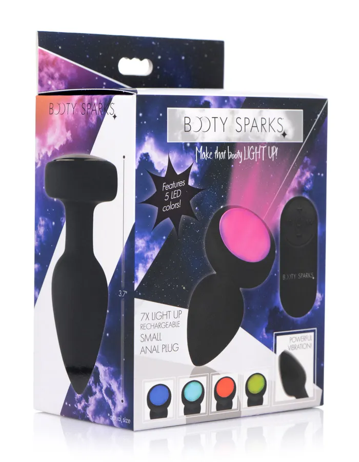 Male Sex Toys 7x Light Up Rechargeable Anal Plug Small XR Brands Booty Sparks Male Sex Toys 7x Light Up Rechargeable Anal Plug Small XR Brands Booty Sparks