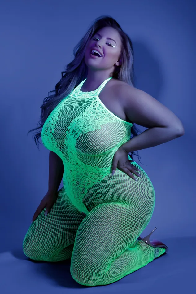 Moonbeam Crotchless Bodystocking Queen Neon Green Fantasy Lingerie Bodystockings Playsuits Moonbeam Crotchless Bodystocking Queen Neon Green Fantasy Lingerie Bodystockings Playsuits