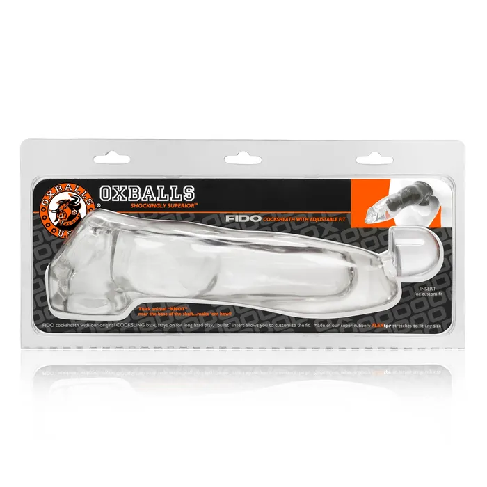 Oxballs Male Sex Toys Fido Cocksheath With Adjustable Fit Clear Oxballs Male Sex Toys Fido Cocksheath With Adjustable Fit Clear