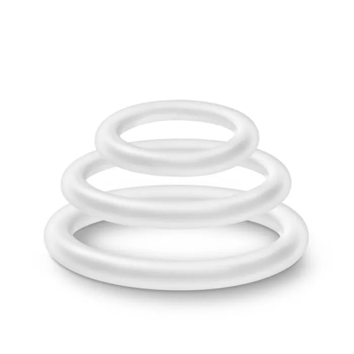 Performance Silicone Cock Ring 3 Pc Set White The Toolshed AU Male Sex Toys