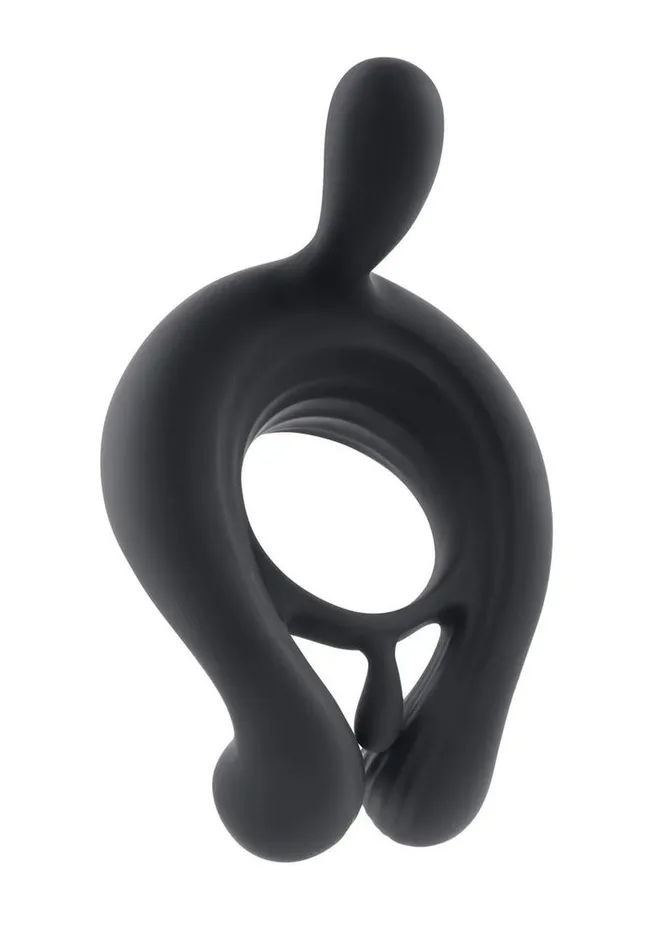 Playboy Male Sex Toys Playboy Triple Play Rechargeable Silicone Cock Ring with Remote Control