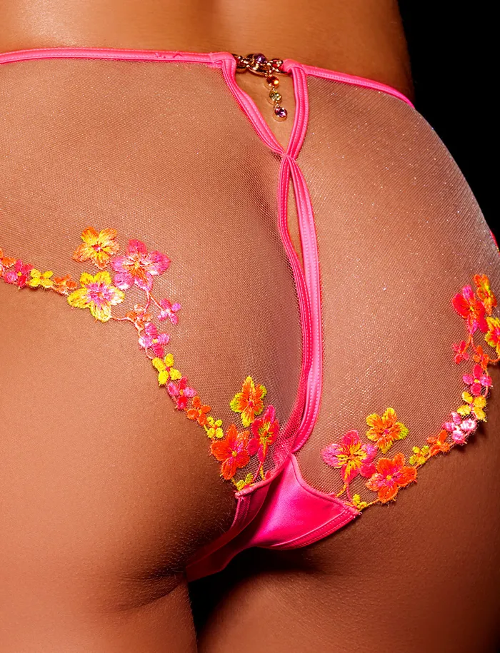 Honey Birdette Anal Summer Pink Bra Bottom Lingerie Set