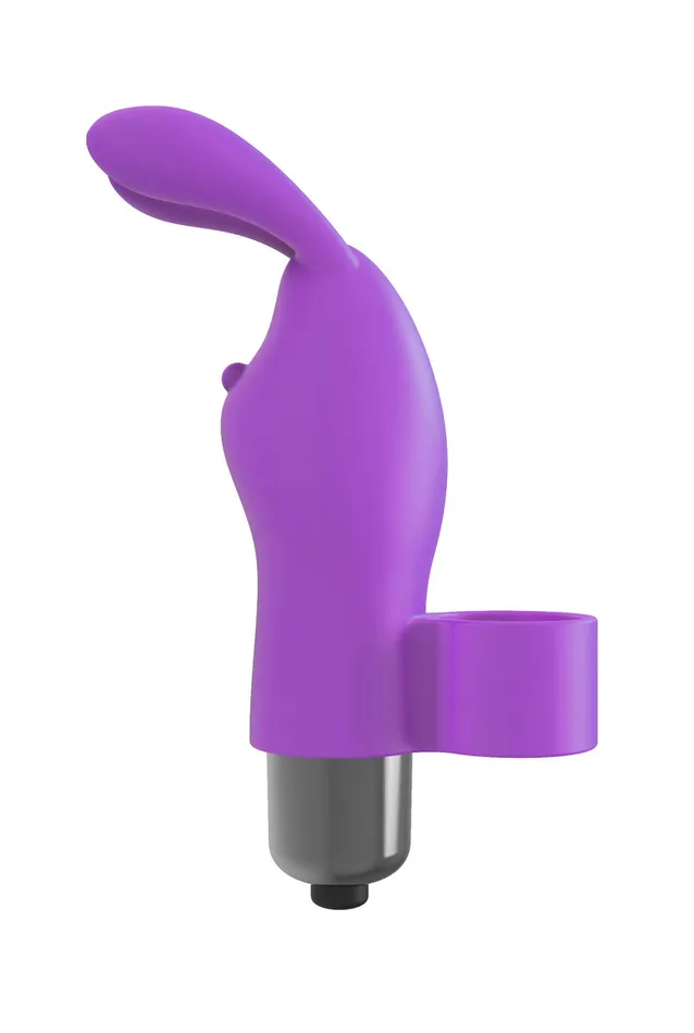 Icon Brands Vibrators The 9s Flirt Finger Bunny Finger Vibrator Purple