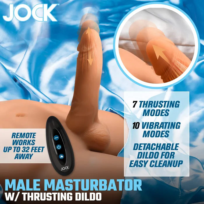 Jock Male Sex Toys Jock Male Masturbator With Thrusting Dildo