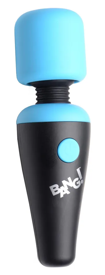 XR Brands Vibrators 10x Vibrating Mini Silicone Wand Blue