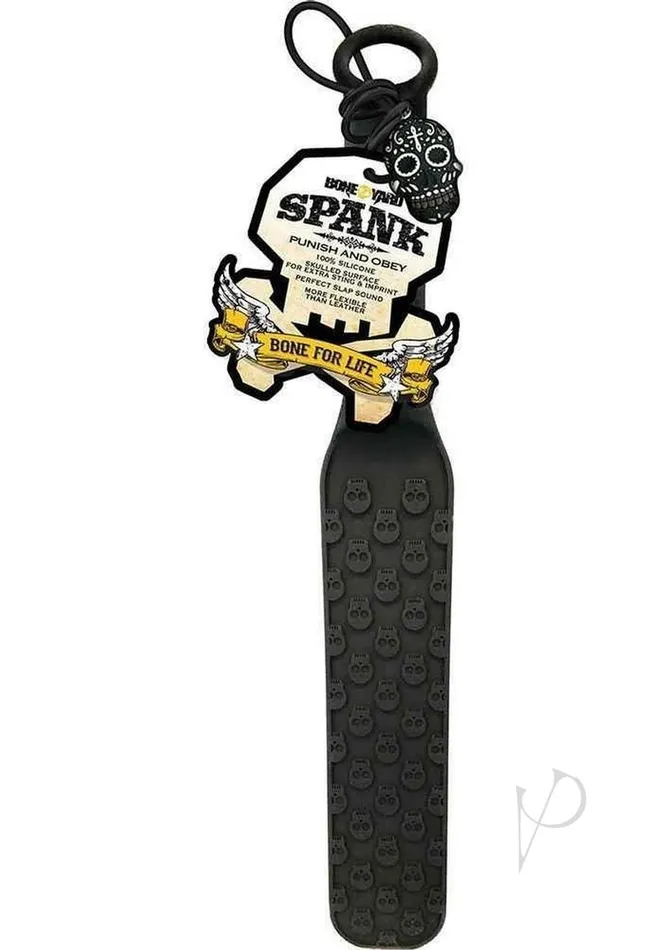 Anal Boneyard Boneyard The Spank Silicone Skull Textured Paddle 1475in Black Anal Boneyard Boneyard The Spank Silicone Skull Textured Paddle 1475in Black
