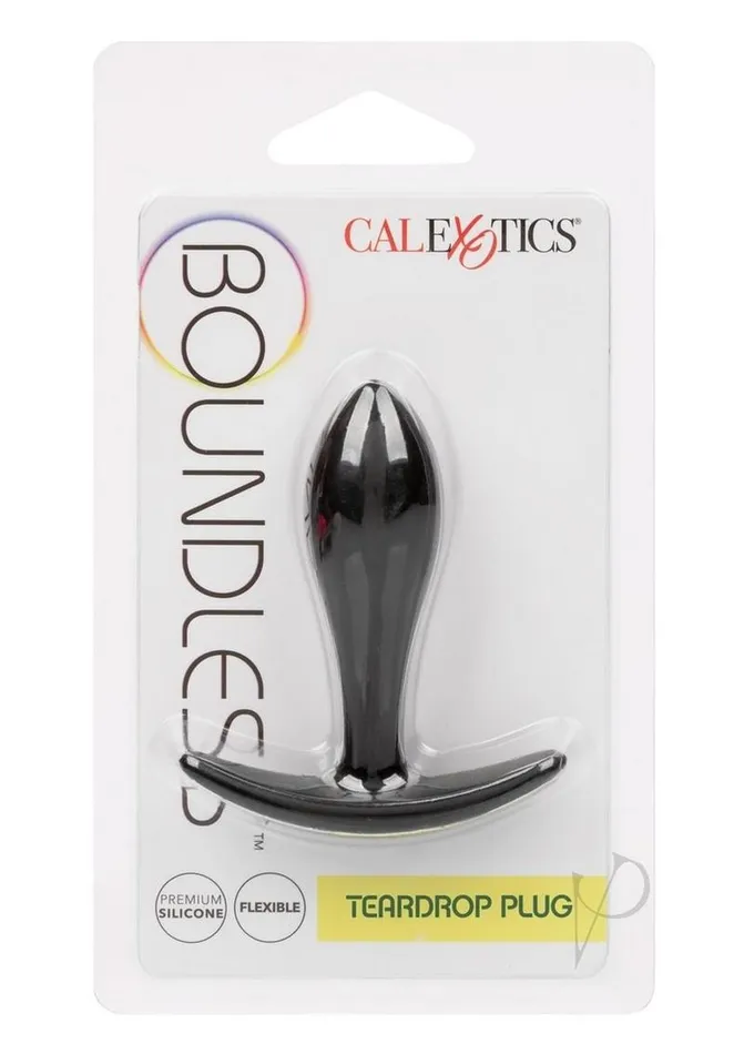Anal Boundless Boundless Teardrop Silicone Anal Plug Black