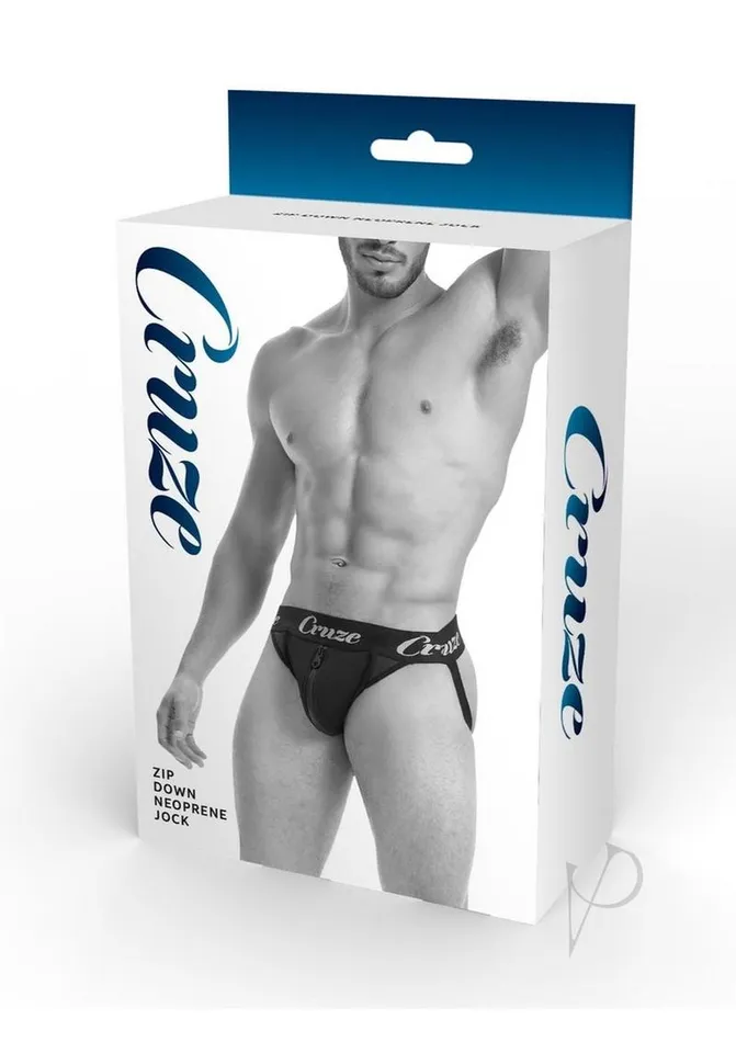 Anal Cruze Cruze Buckle Up Zipper Jockstrap LargeXLarge Black