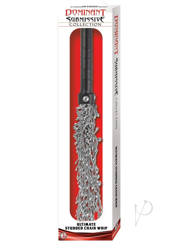 Anal Dominant Submissive Collection Ultimate Studded Chain Whip Silver Dominant Submissive Anal Dominant Submissive Collection Ultimate Studded Chain Whip Silver Dominant Submissive