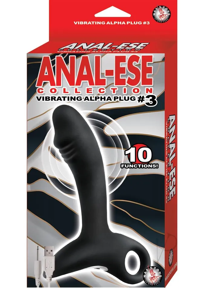 Anal Ese Anal AnalEse Collection Rechargeable Vibrating Silicone Alpha Plug 3 Black Anal Ese Anal AnalEse Collection Rechargeable Vibrating Silicone Alpha Plug 3 Black