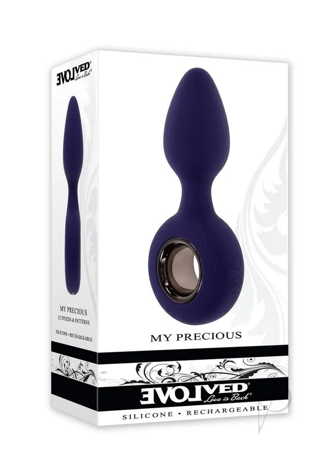 Anal Evolved My Precious Rechargeable Silicone Anal Plug Purple