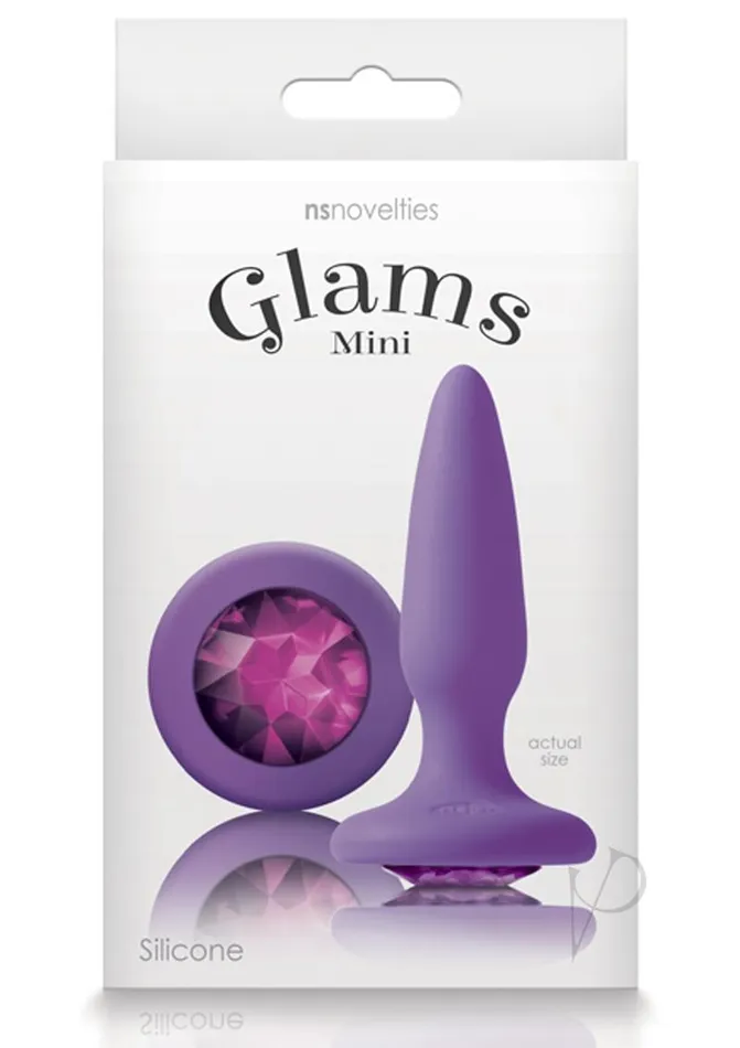 Anal Glams Glams Mini Silicone Butt Plug Purple Gem