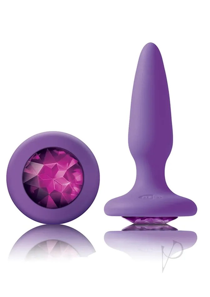 Anal Glams Glams Mini Silicone Butt Plug Purple Gem