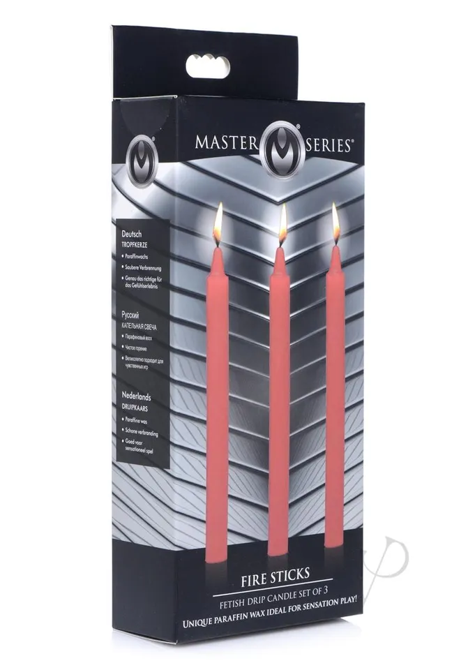 Anal Master Series Master Series Fire Sticks Fetish Drip Candles set of 3 Red Anal Master Series Master Series Fire Sticks Fetish Drip Candles set of 3 Red