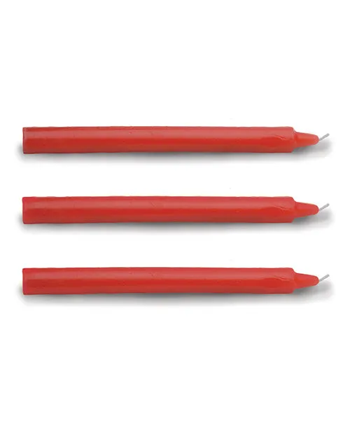 Anal Master Series Master Series Fire Sticks Fetish Drip Candles set of 3 Red