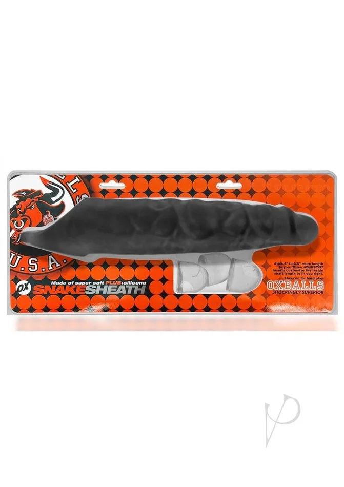 Anal Oxballs Snake DeepReacher Silicone Cocksheath Black Ice