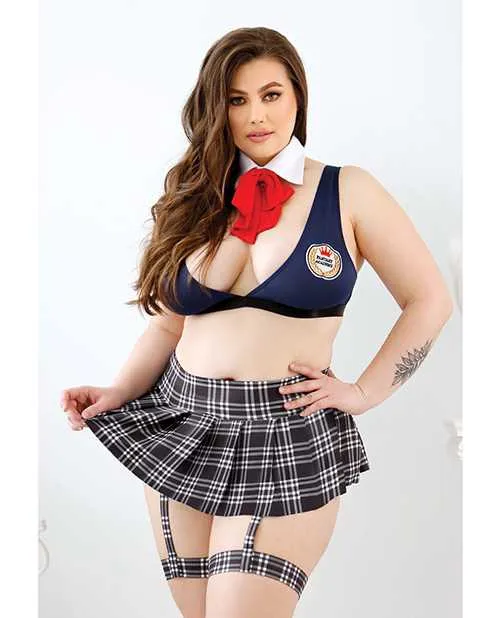 Anal Play By Fantasy Lingerie Play Learning Curves Bowtie Top Gartered Skirt GString Blue 3X4X Anal Play By Fantasy Lingerie Play Learning Curves Bowtie Top Gartered Skirt GString Blue 3X4X