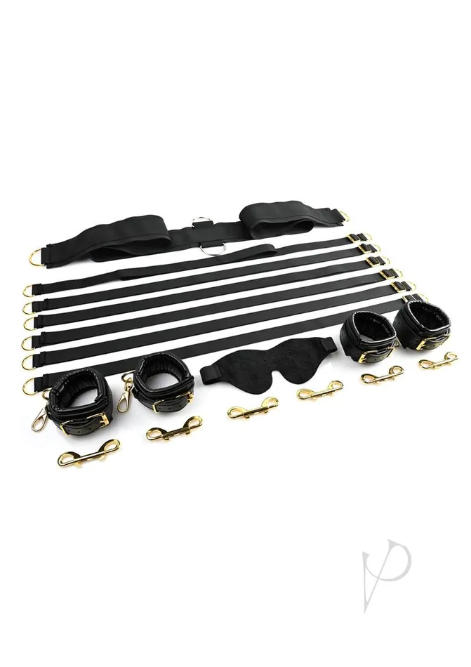 Anal Sportsheets Under the Bed Restraint Set Special Edition BlackGold