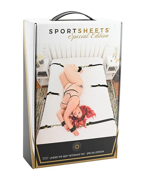 Anal Sportsheets Under the Bed Restraint Set Special Edition BlackGold