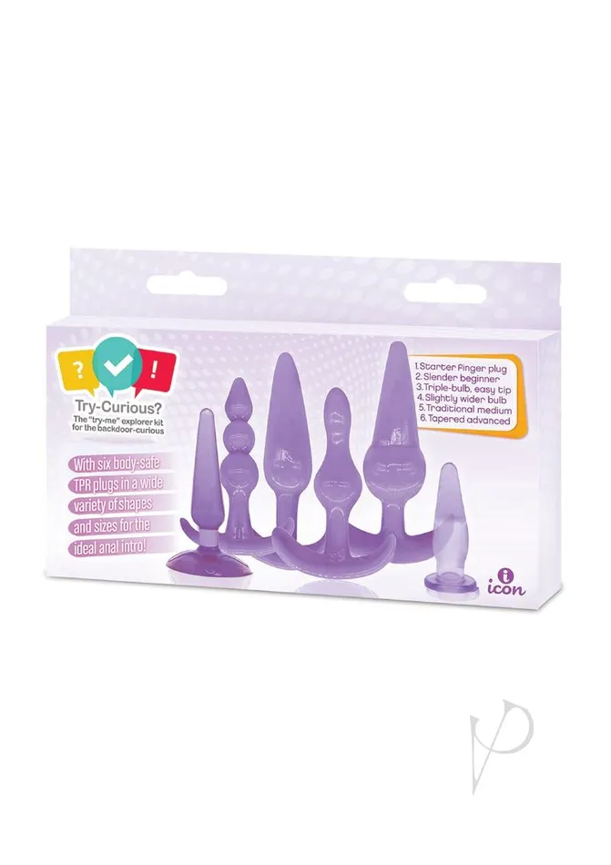 Anal Try Curious TryCurious Anal Plug Kit Purple