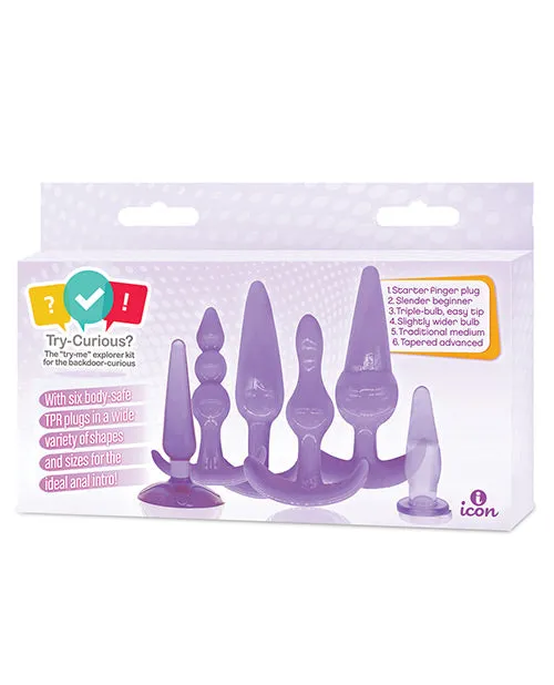 Anal Try Curious TryCurious Anal Plug Kit Purple
