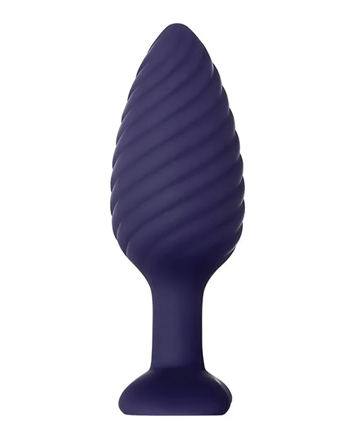 Anal Zero Tolerance Zero Tolerance Wicked Twister Rechargeable Silicone Vibrating Butt Plug Purple