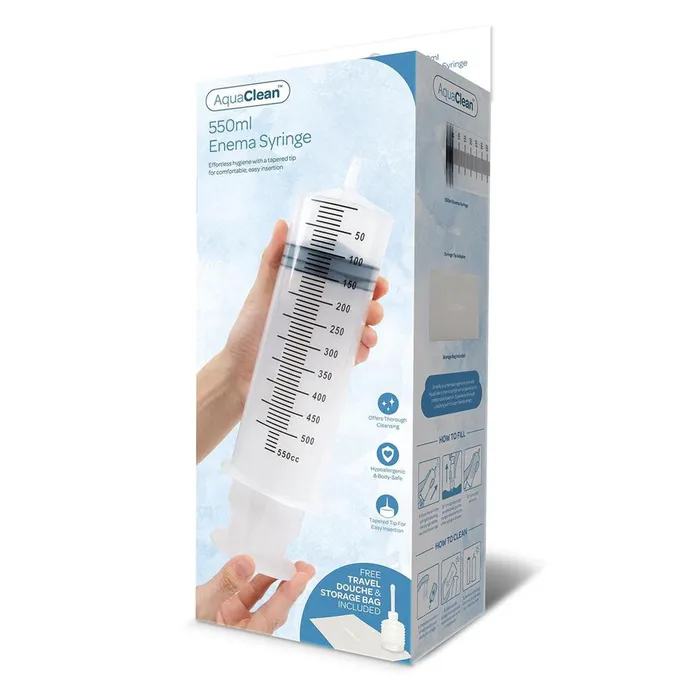 AquaClean Enema Syringe 550 ml Capacity with Free Travel Douche Xgen Products Male Sex Toys AquaClean Enema Syringe 550 ml Capacity with Free Travel Douche Xgen Products Male Sex Toys