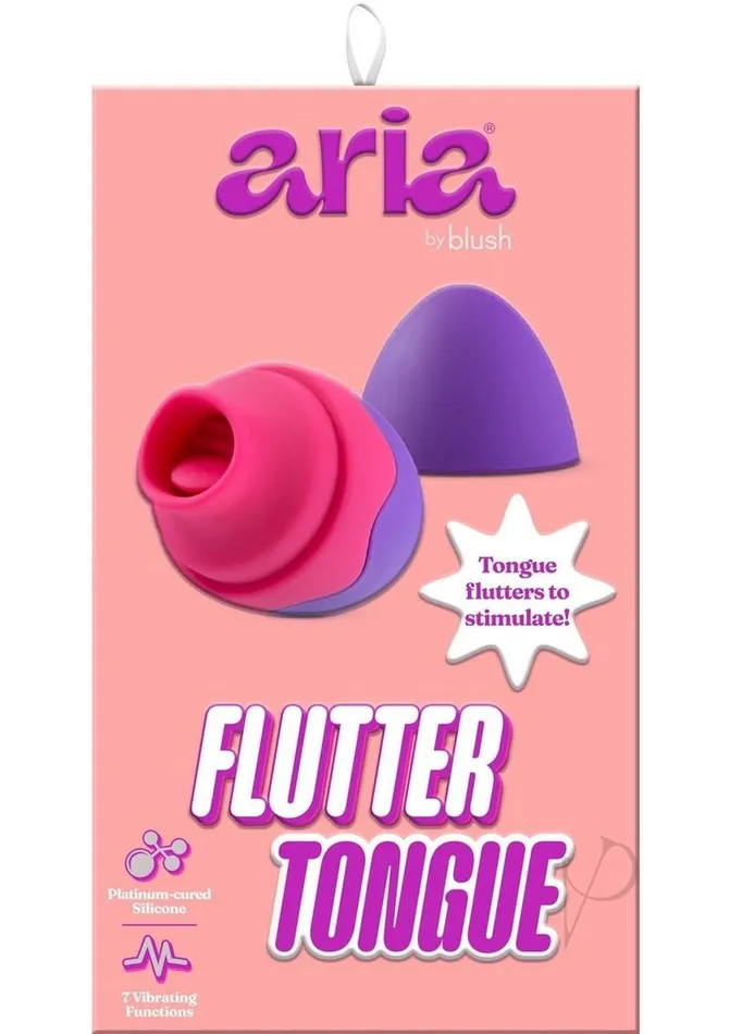 Aria Flutter Tongue Rechargeable Silicone Vibrator Purple Aria Vibrators