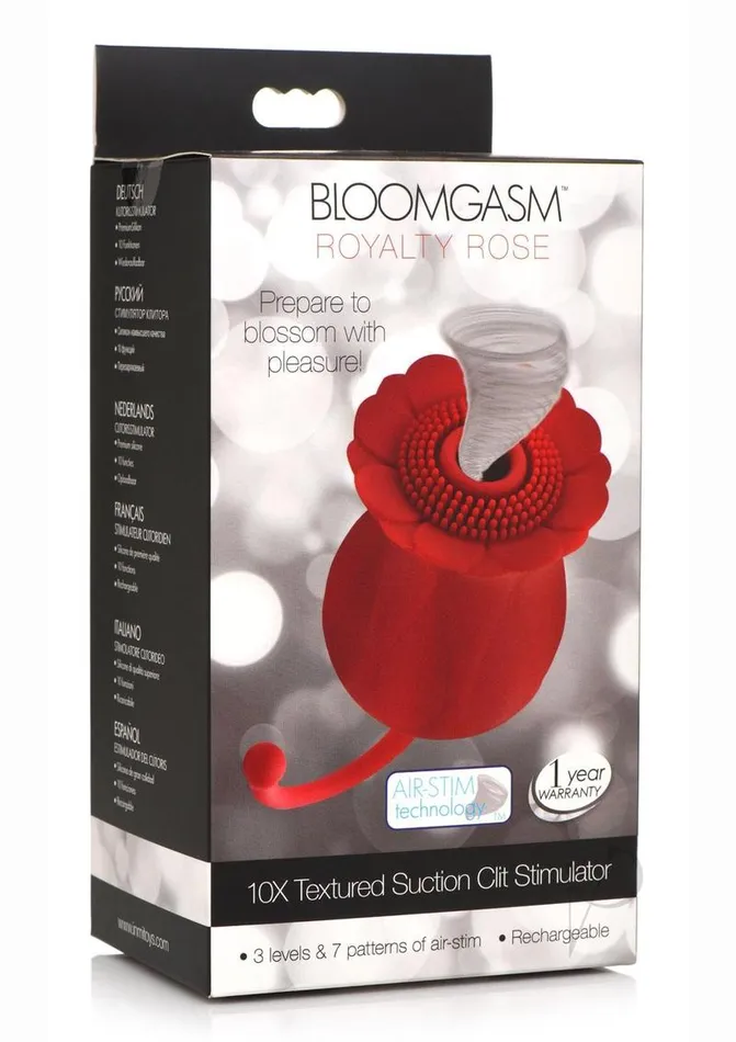 Bloomgasm Female Sex Toys Inmi Bloomgasm Royalty Rose Rechargeable Silicone Textured Suction Clitoral Stimulator Red Bloomgasm Female Sex Toys Inmi Bloomgasm Royalty Rose Rechargeable Silicone Textured Suction Clitoral Stimulator Red