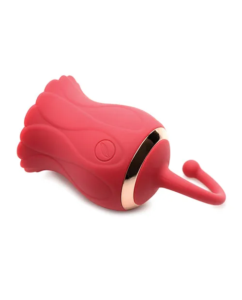 Bloomgasm Female Sex Toys Inmi Bloomgasm Royalty Rose Rechargeable Silicone Textured Suction Clitoral Stimulator Red