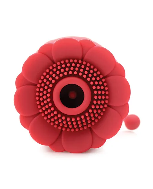 Bloomgasm Female Sex Toys Inmi Bloomgasm Royalty Rose Rechargeable Silicone Textured Suction Clitoral Stimulator Red