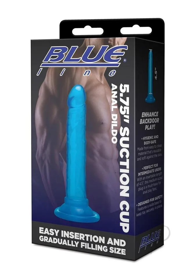 Blue Line Cand B Gear Blue Line Suction Cup Anal Dildo 575in Blue Anal