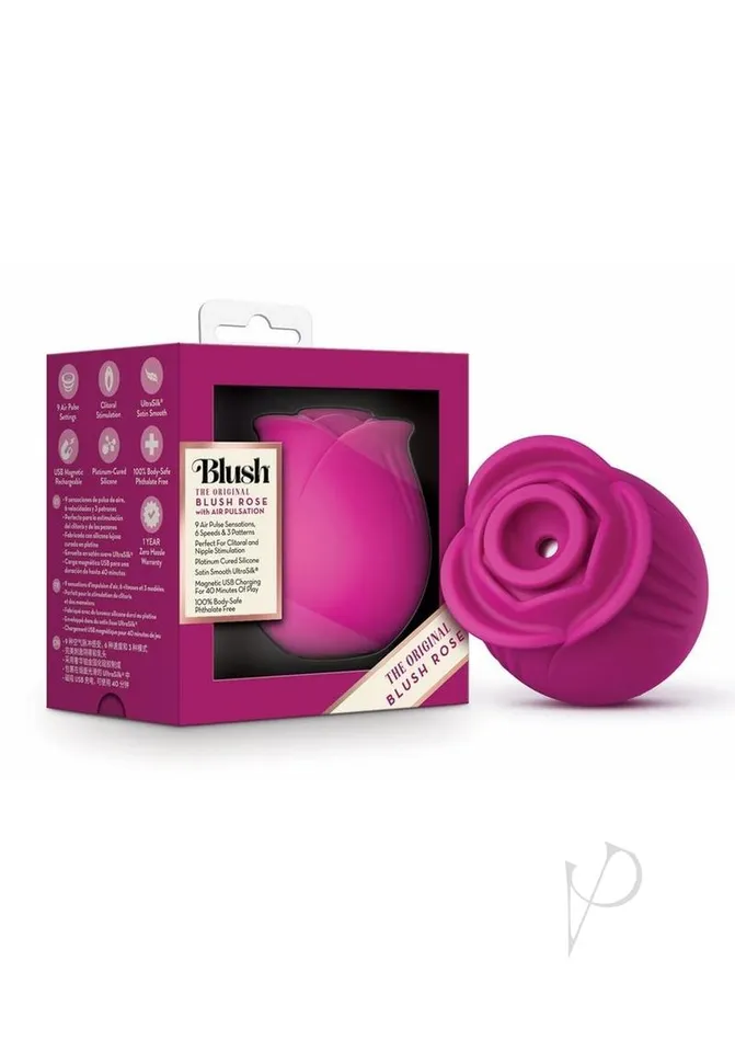 Blush Vibrators Blush Collection The Original Blush Rose Rechargeable Silicone Air Pulse Clitoral Vibrator Fuchsia Blush Vibrators Blush Collection The Original Blush Rose Rechargeable Silicone Air Pulse Clitoral Vibrator Fuchsia