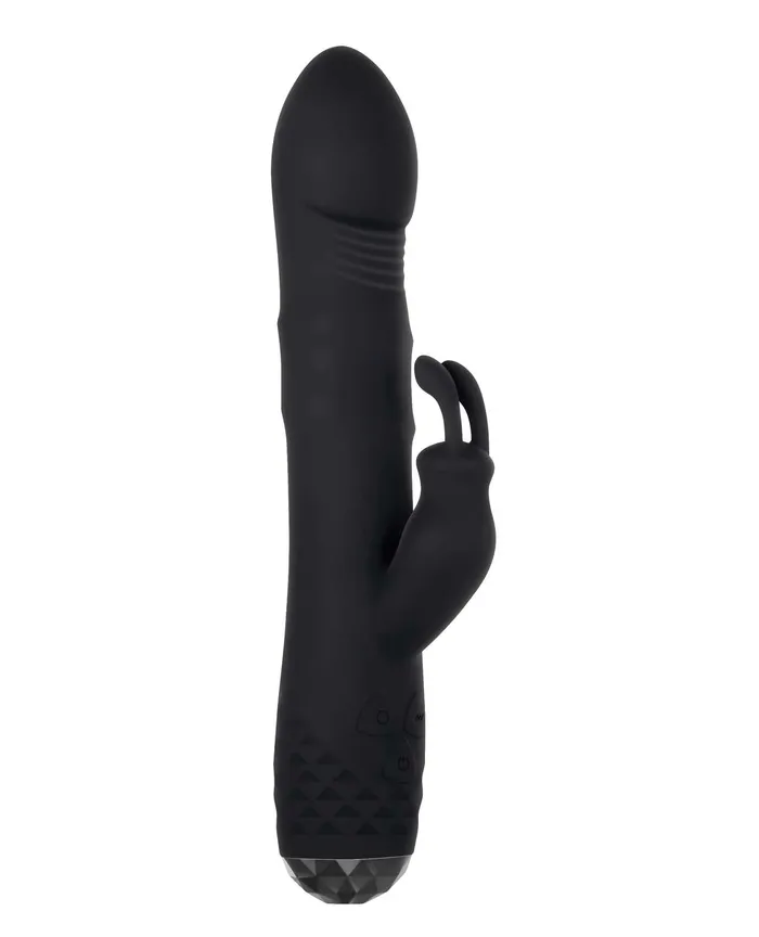 Bodacious Bunny Rechargeable Silicone Rabbit Vibrator Black Evolved Female Sex Toys