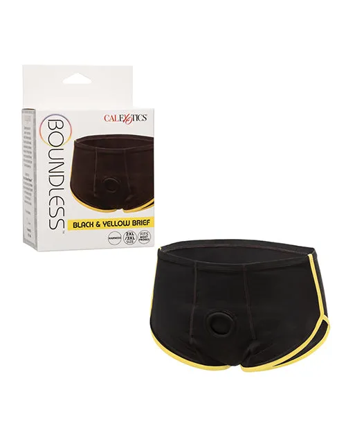 Boundless Anal Boundless Brief 2XL3XL BlackYellow
