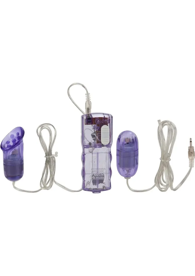 Bullets Couples Double Play 2 Bullets with Wired Remote Control Purple