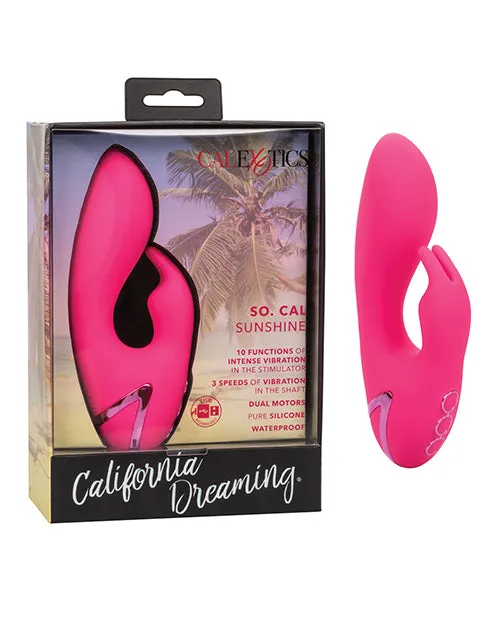 California Dreaming Female Sex Toys California Dreaming So Cal Sunshine Rechargeable Silicone Rabbit Vibrator Pink California Dreaming Female Sex Toys California Dreaming So Cal Sunshine Rechargeable Silicone Rabbit Vibrator Pink