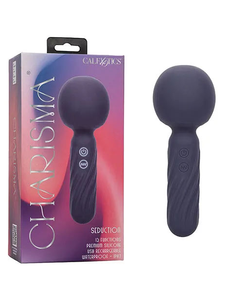 Charisma Vibrators Charisma Seduction Rechargeable Silicone Massager Wand Blue