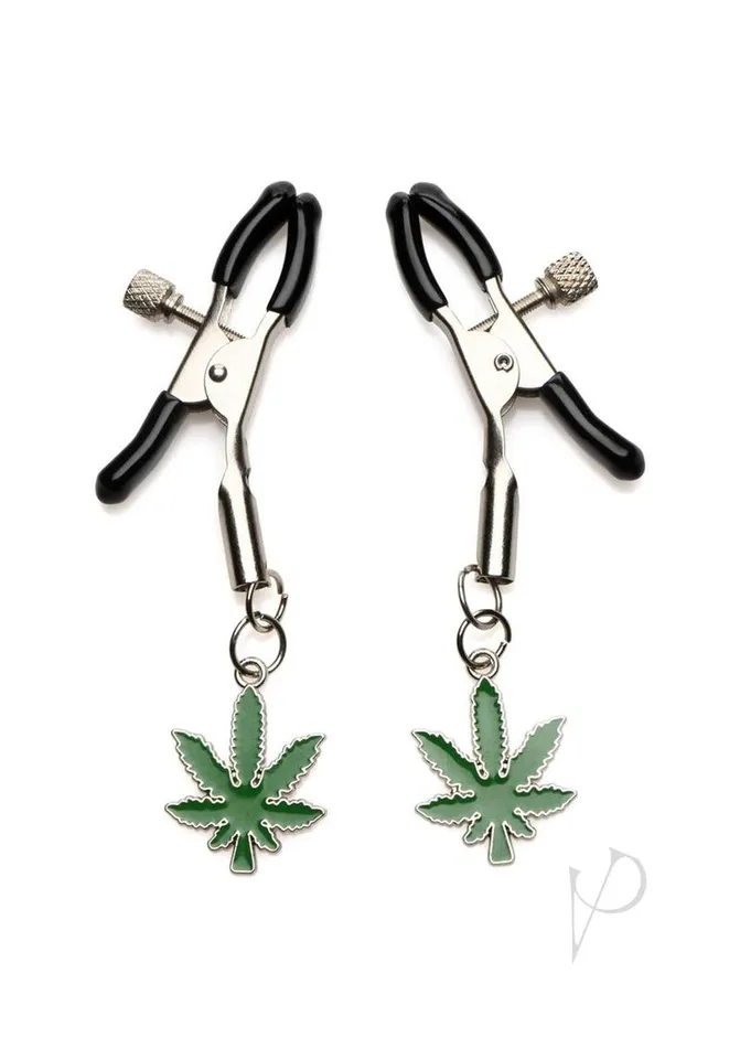 Charmed Mary Jane Nipple Clamps GreenSilver Charmed Anal